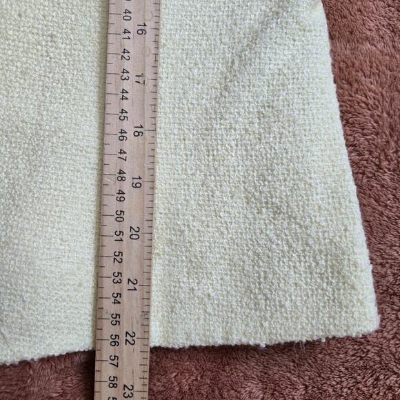 Vintage Y2K Perry Ellis Tweed Blazer 8 Yellow Old Money Prep Workwear Jacket - Picture 10 of 10